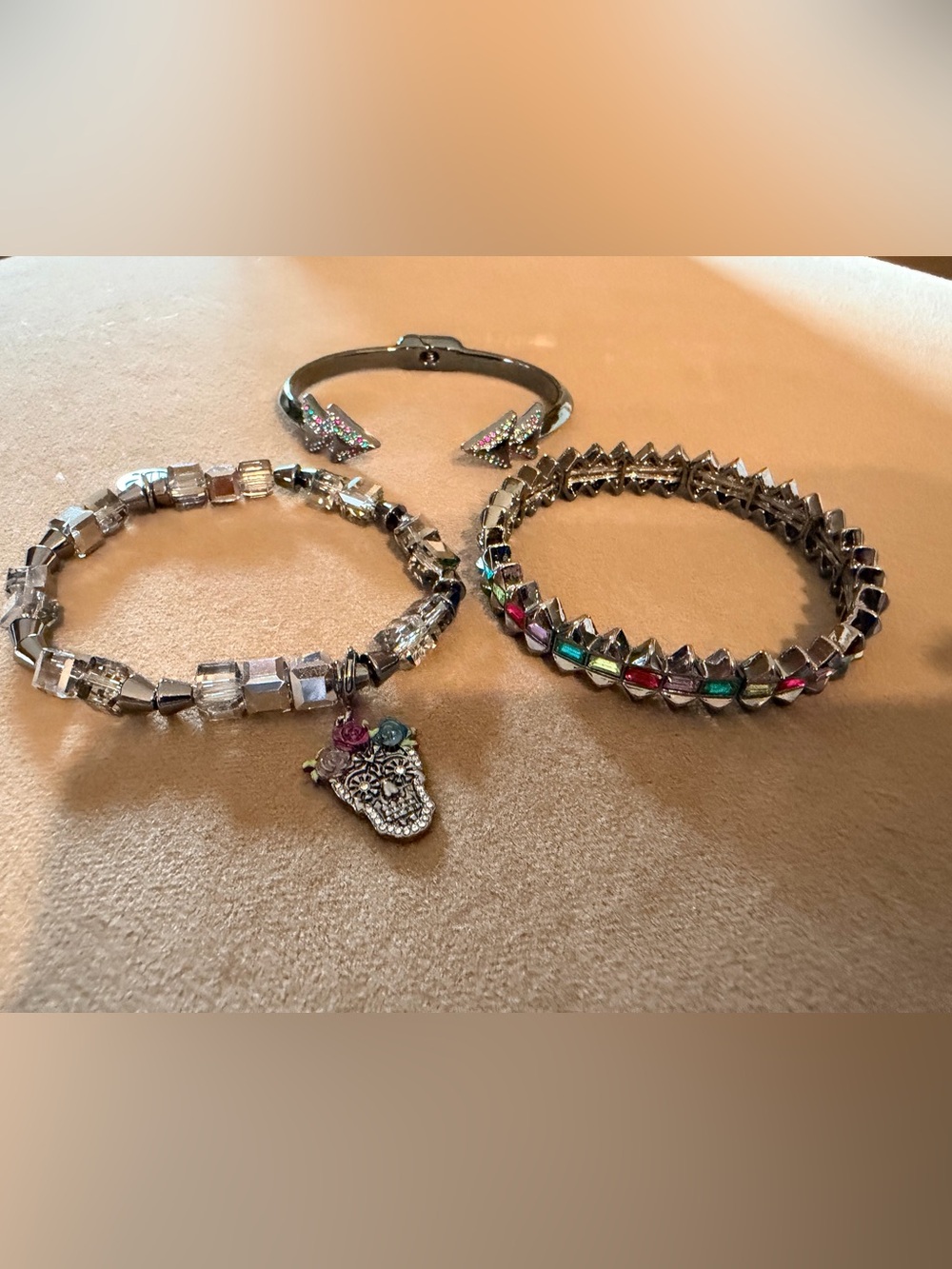 BP bracelet set Silver-Tone Multi-Color Crystal Bracelet Set - Women's Jewelry